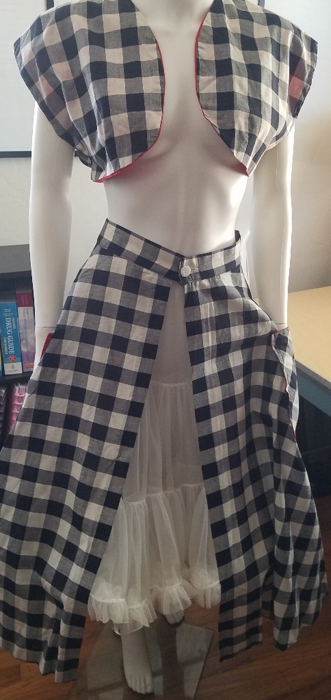 Vintage 2pc bolero and skirt set Small